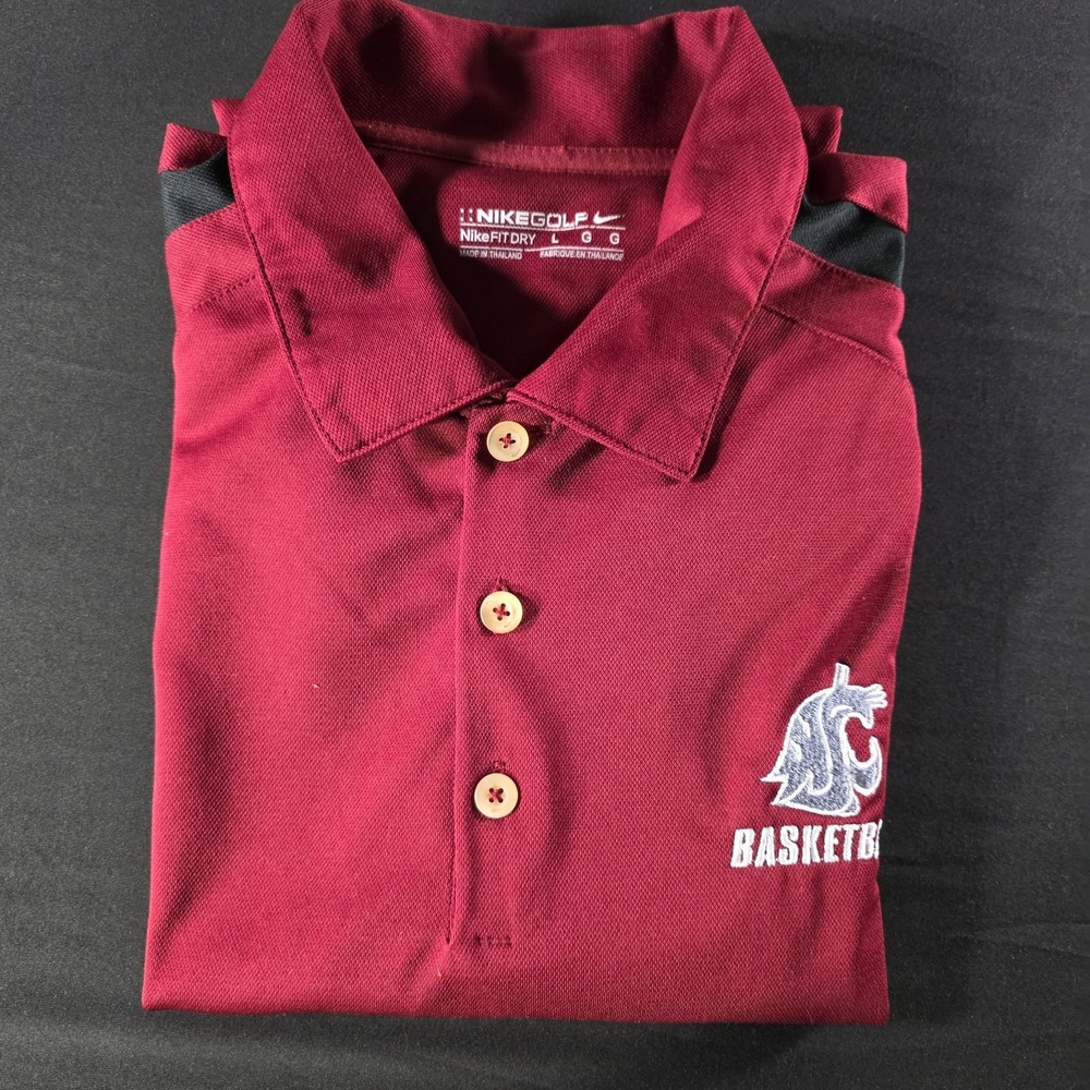 Nike Fit Dry‎ WA State Cougars Men's L Polo Fit Dry  W/Embroidered Logo. Pac 10
